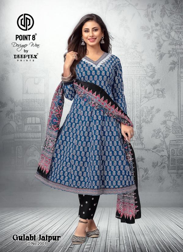 Deeptex Gulabi Jaipur Vol-2 – Anarkali Kurti With Pant & Dupatta